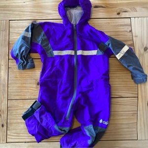 OAKI Toddler Little Kid Trail Suit Rain Suit, Waterproof Jumpsuit Coveralls